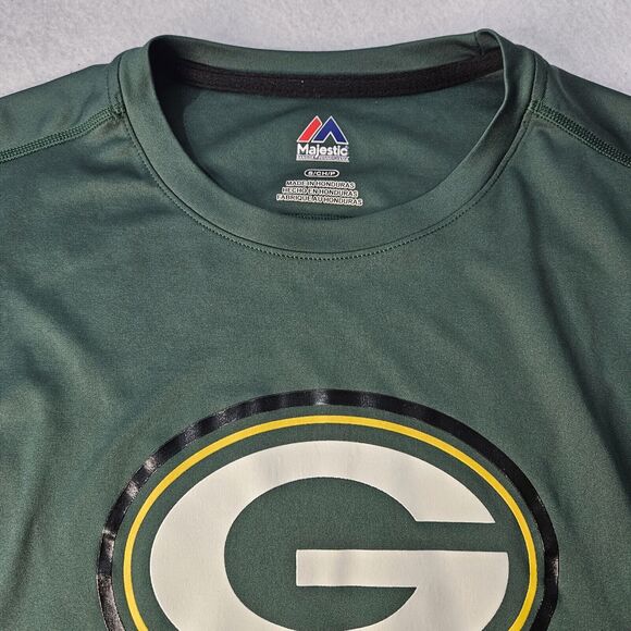 Mens Majestic GREEN BAY PACKERS Shirt size S COOL BASE - Picture 1 of 5
